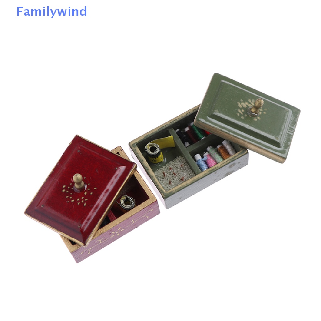 Hộp Dụng Cụ May Vá mini Tỉ Lệ 1: 12 Trang Trí Nhà Búp Bê