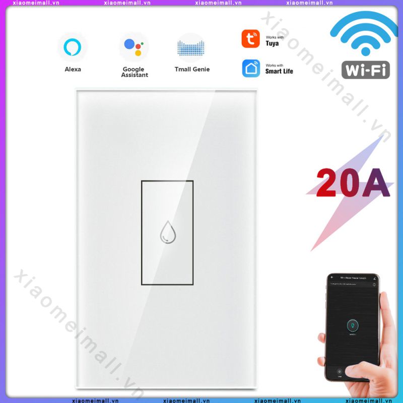 Tuya Công Tắc Máy Nước Nóng 20a Công Tắc Treo Tường Cảm Ứng Wifi Thông Minh Hoa Kỳ Điều Khiển Từ Xa Hẹn Giờ Hoạt Động Với Google Home Và Alexa (Xiaomeimall)