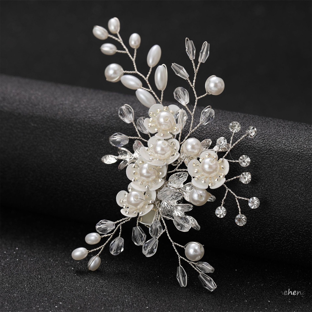 Kẹp Tóc Mạ Bạc Đính Hoa Lấp Lánh Thời Trang Cho Nữ