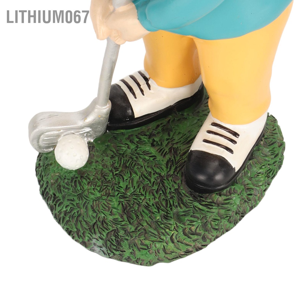 Lithium067 Golfer Vườn Gnome Tinh Tế Hình Ảnh Sống Động Chống Thời Tiết Chơi Golf Tượng Trang Trí Cho Bãi Cỏ Phong Cảnh