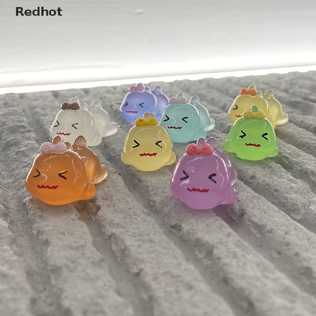 Bộ 2 Đồ trang trí Khủng Long Bằng Nhựa Phát Quang Dễ Thương Trang Trí Tiểu Cảnh