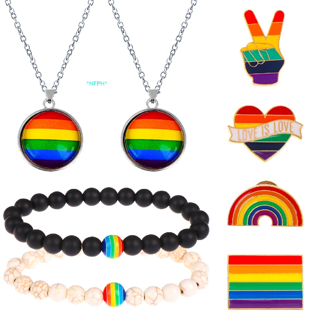 Bộ 8 Món Trang Sức Phong Cách LGBT Độc Đáo Mới