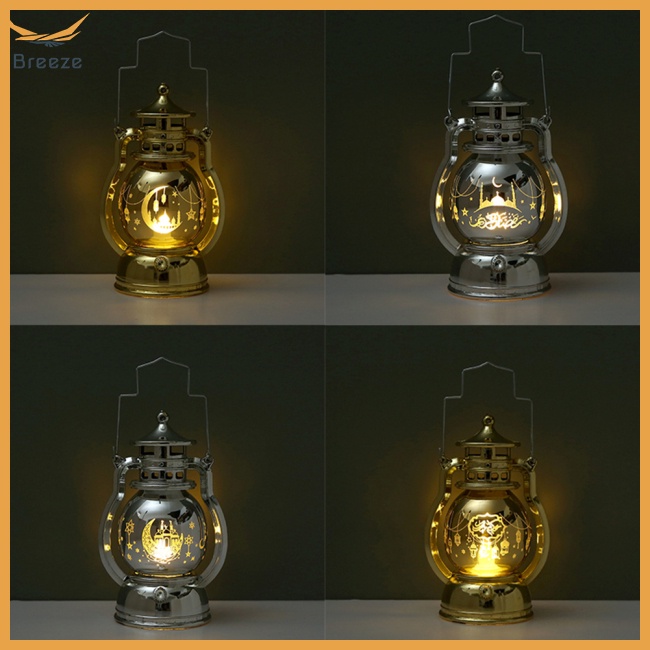 Đèn Lồng Led Di Động In Họa Tiết Eid Mubarak Trang Trí Tiệc Hồi Giáo