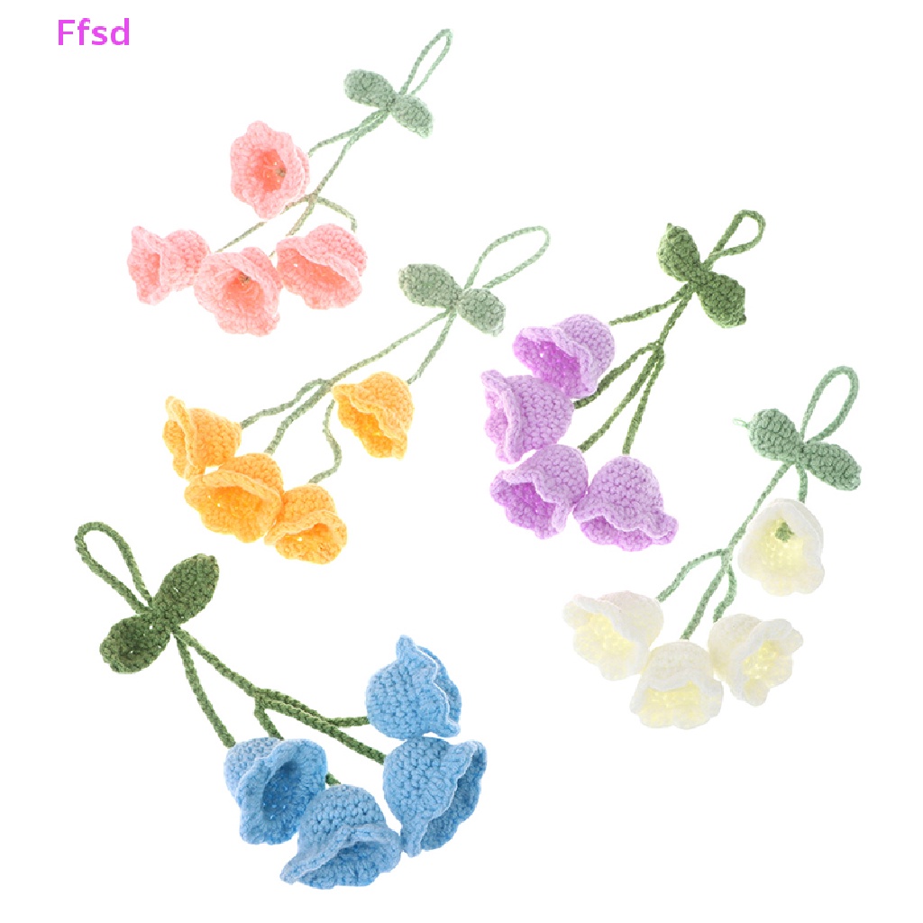 {Ffsd} Móc Khóa Dệt Kim Thủ Công Hình Hoa Lá Cho Nữ * Bán Chạy