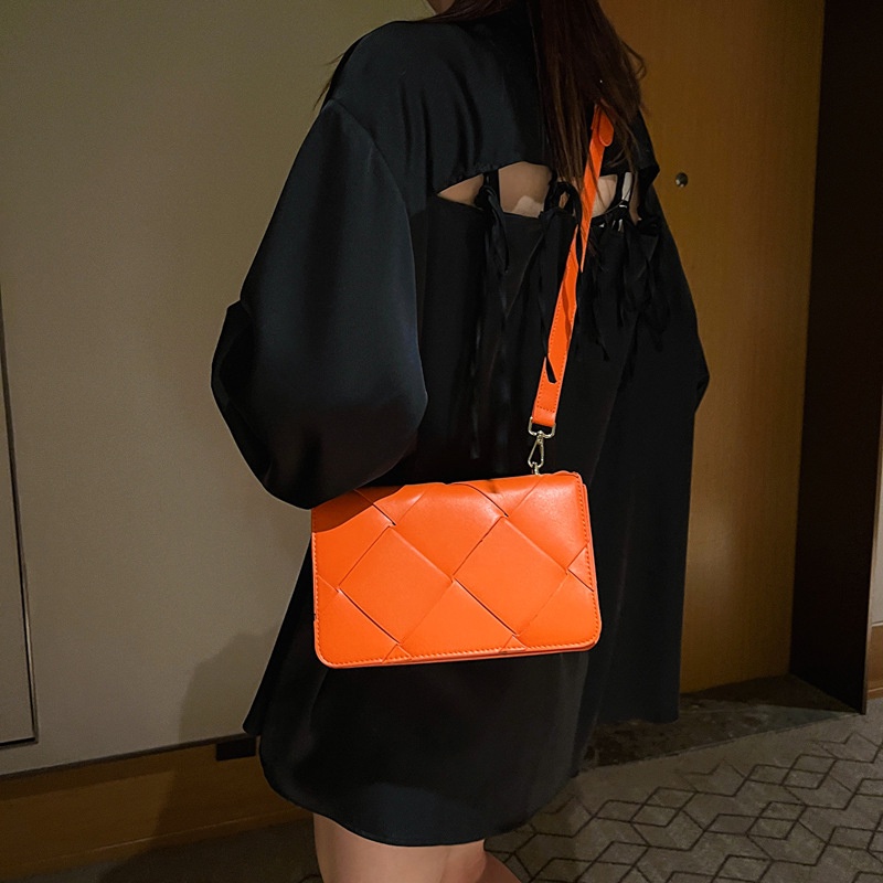 Túi Đeo Vai Hình Vuông Cỡ Nhỏ Thiết Kế Đan Dệt Đơn Giản Thời Trang Hàn Quốc Cao Cấp Cho Nữ
