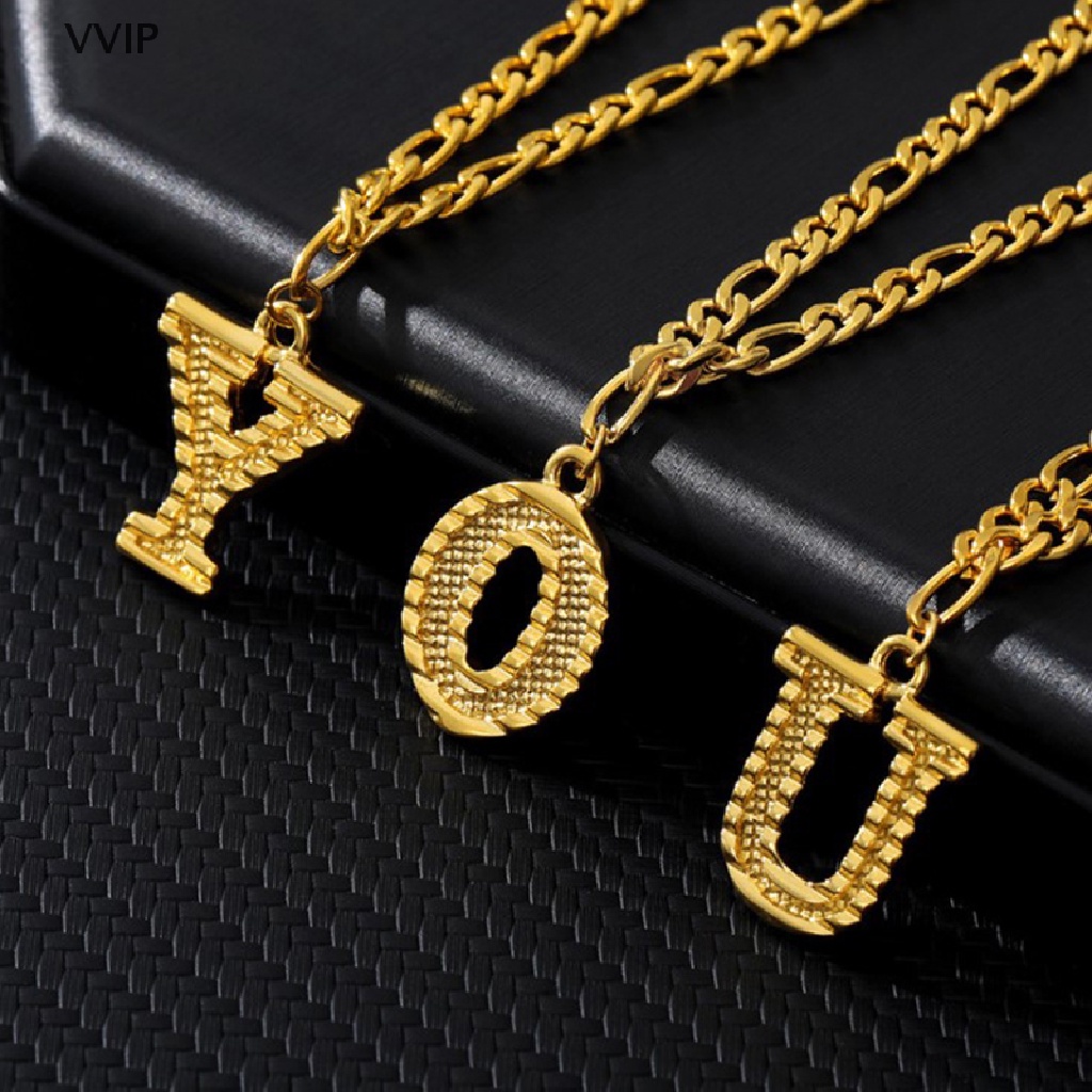 1 Vòng cổ Bằng Thép Không Gỉ Mặt Chữ Cái Từ A-Z Dành Cho Nam Và Nữ