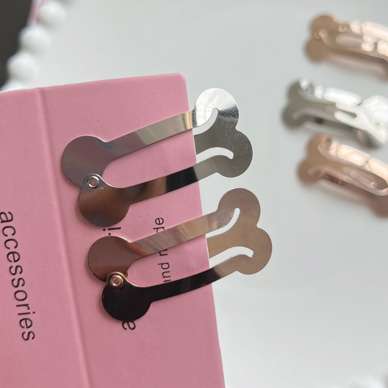 Kẹp Tóc Hình Khúc Xương Bằng Kim Loại Lấp Lánh Thời Trang Xuân Hè Cho Nữ