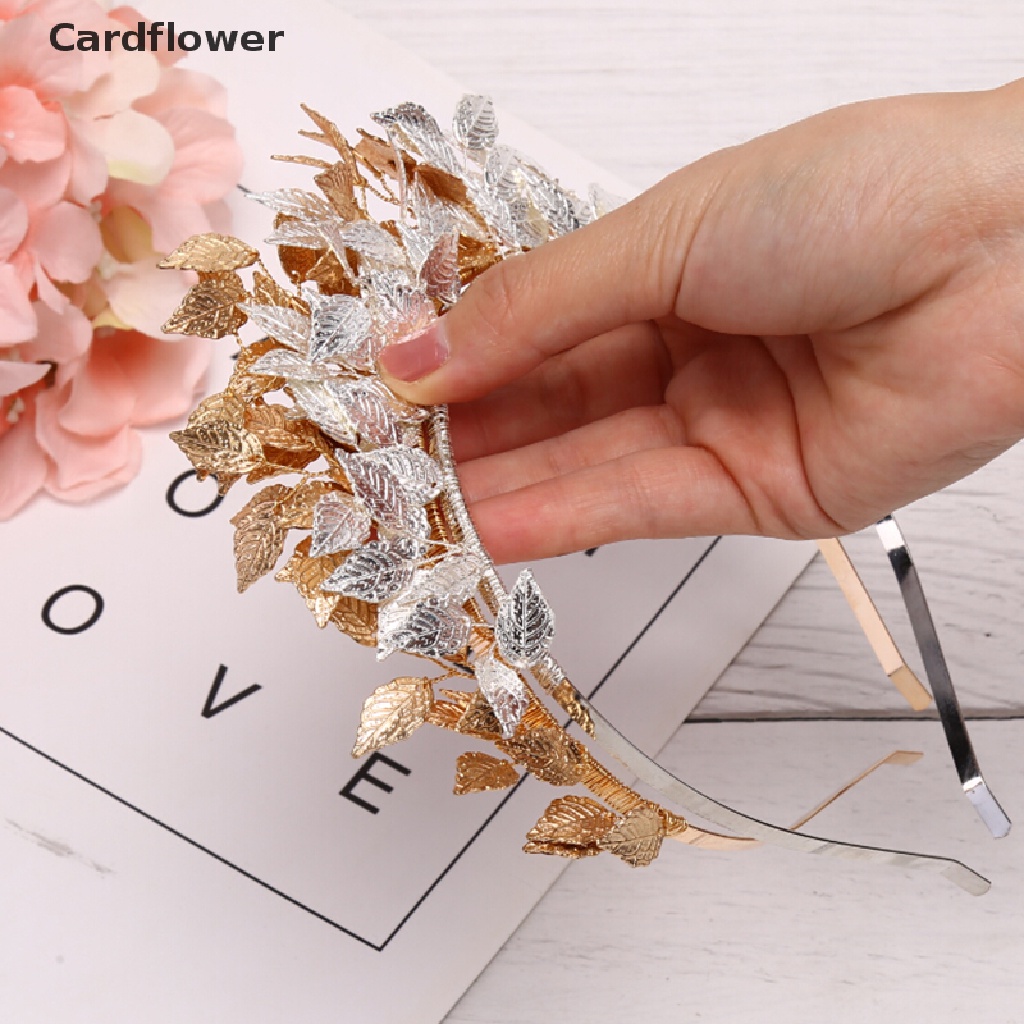 < Cardflower > Cài Tóc Hình Vương Miện Bằng Kim Loại Màu Vàng / Bạc Trang Sức Đám Cưới Mới Đang Giảm Giá
