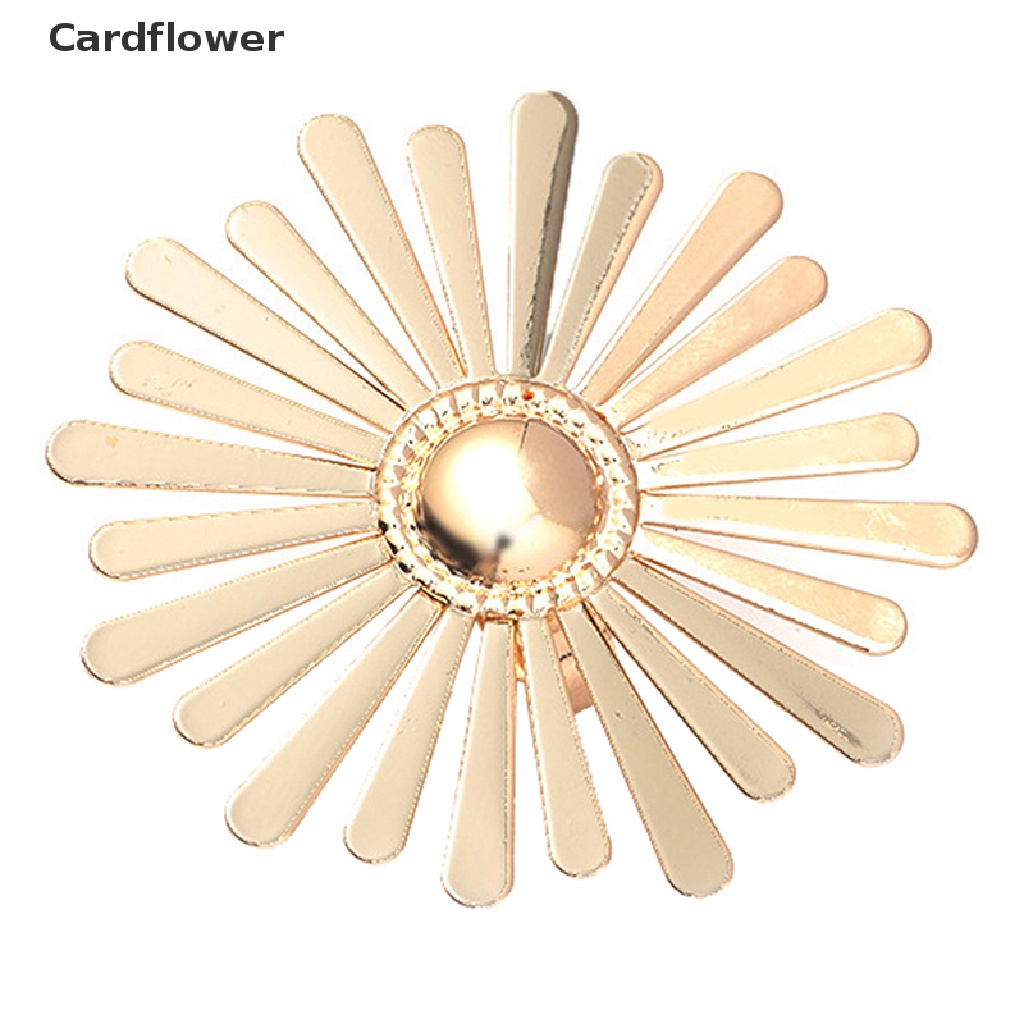 &lt; Cardflower &gt; Nhẫn Hình Hoa Hướng Dương Bằng Kim Loại Lớn Có Thể Điều Chỉnh Phong Cách Bohemian Làm Quà Tặng Ngày Lễ Cho Nữ