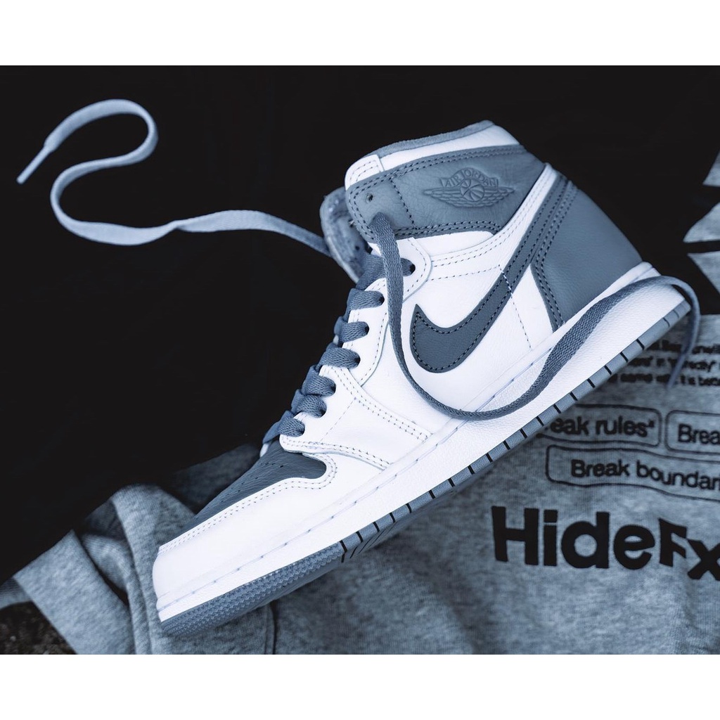 *CHÍNH HÃNG* Giày thể thao Sneaker NIKE Air Jordan 1 Retro High OG Stealth màu Xám Trắng - Code: 575441 - 037