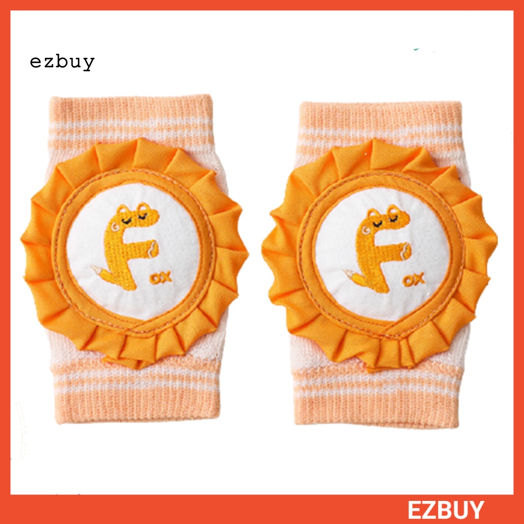 1 Cặp Đệm Bảo Vệ Đầu Gối Chống Ngã Thoáng Khí In Họa Tiết Hoạt Hình Cho Bé Sơ Sinh