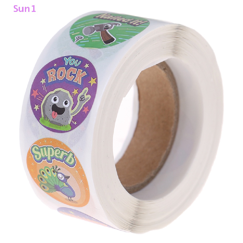 Cuộn 500 Miếng Dán Phần Thưởng Động Lực Chống Nắng Sun1 > 500PCs / Roll Cho Học Sinh