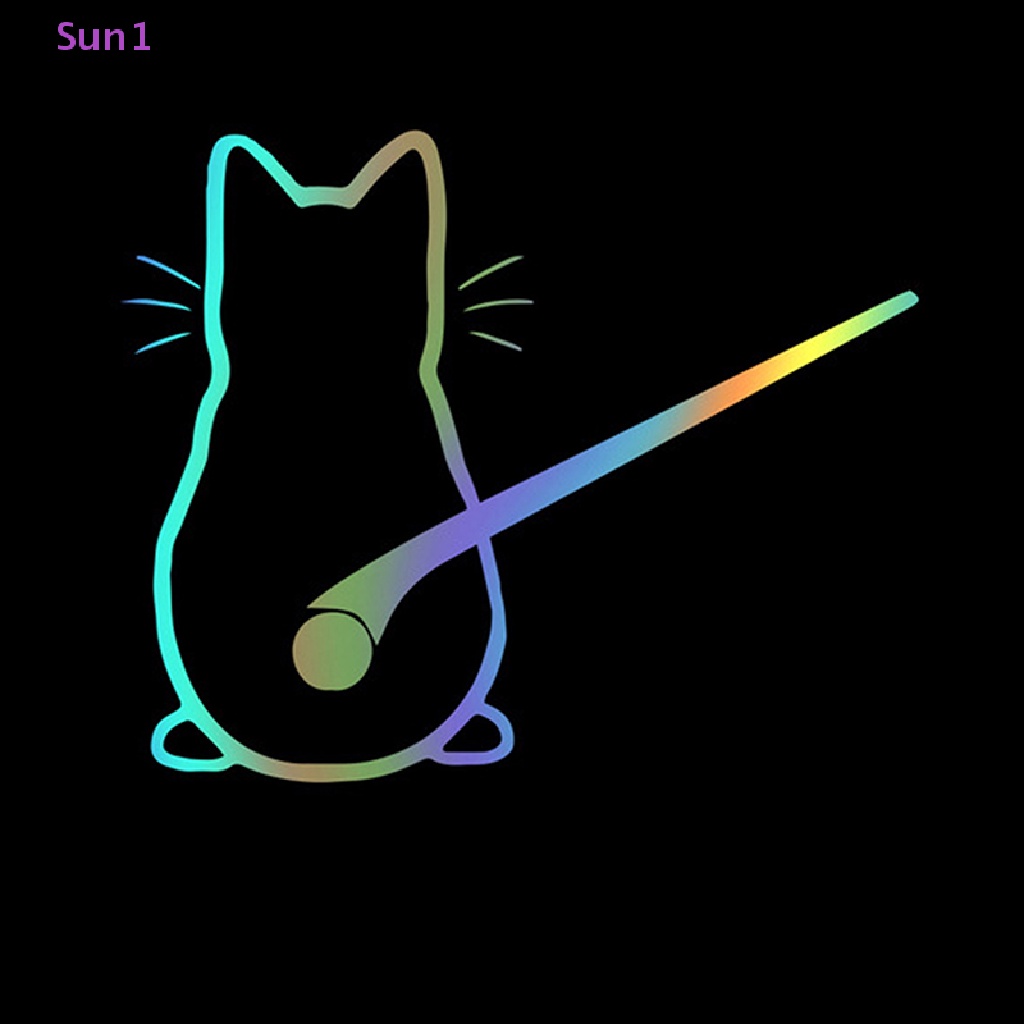 Miếng Dán Vinyl Chống Thấm Nước Hình Mèo Hoạt Hình Vui Nhộn Sun1 > Trang Trí Cần Gạt Nước Phía Sau Xe Hơi