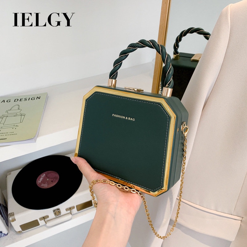 Túi Đeo Vai Một Bên Vai Phối Dây Xích Phong Cách Hàn Quốc Cho Nữ