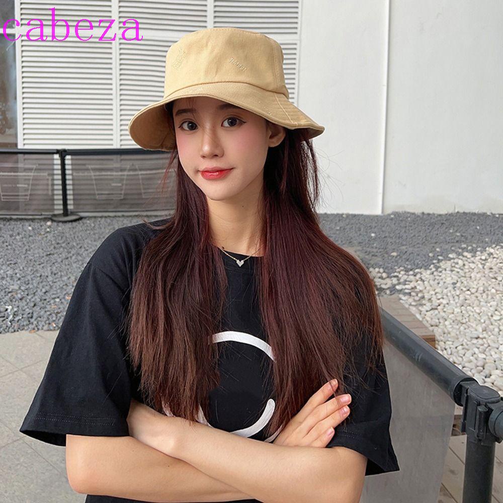 Nón Tai Bèo Màu Trơn Thêu Họa Tiết Thỏ Thoáng Khí Thời Trang Đi Biển