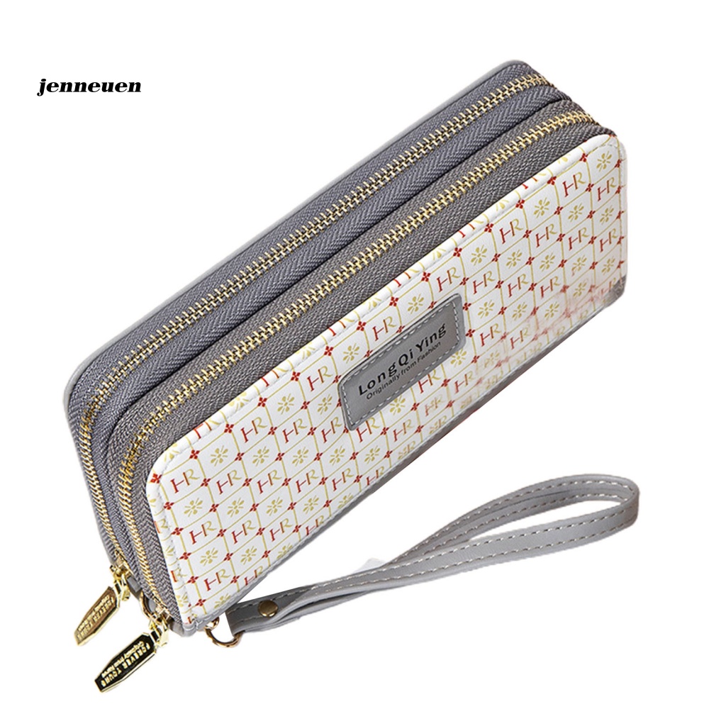 Ví Giả Da Đựng Tiền Xu / Thẻ Đa Năng Cỡ Lớn In Họa Tiết Xinh Xắn Giá Đỡ