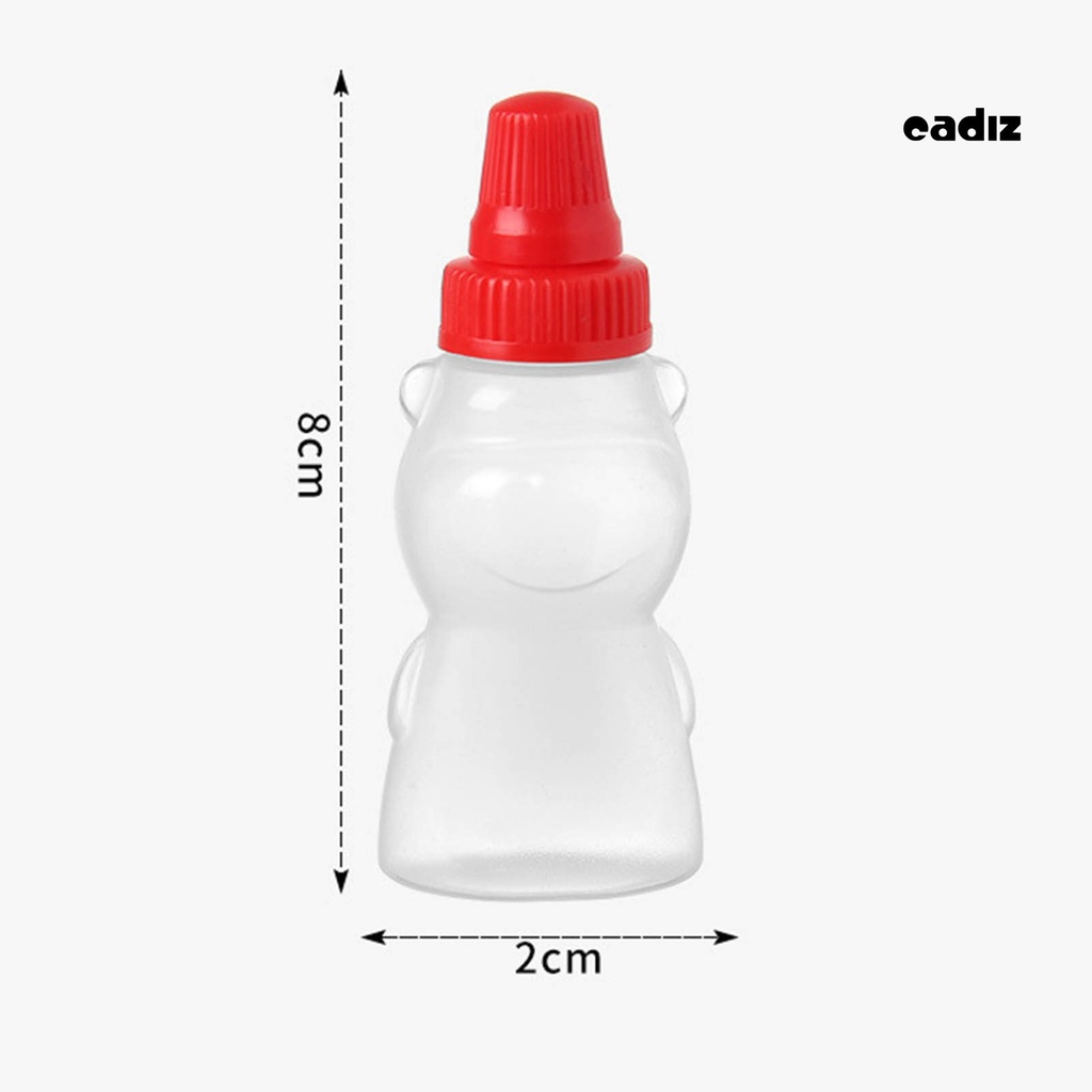 Bộ 2 Bình Đựng Nước Sốt Dạng Bóp Trong Suốt Chống Bụi Bẩn Đa Năng Hình Gấu Hoạt Hình Dễ Thương