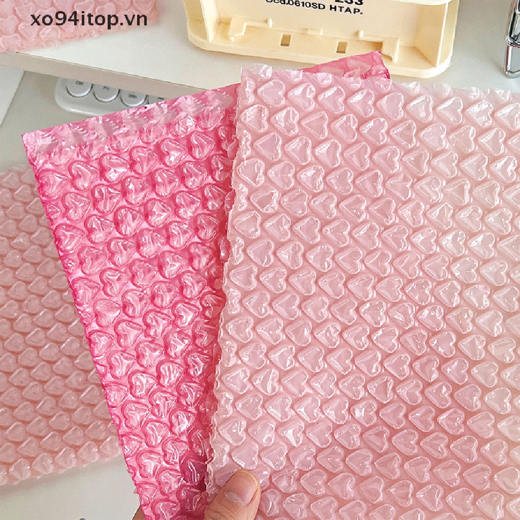 Xoitop Set 10 Túi Bong Bóng Hình Trái Tim Chống Sốc / Thấm Nước Dùng Để Đựng Quà