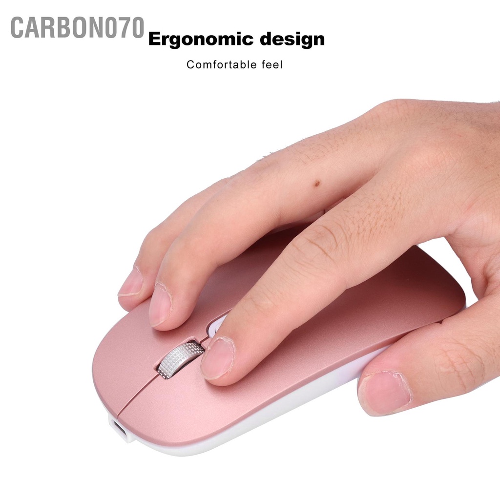 Carbon070 Chuột Quang Không Dây 2.4Ghz Bluetooth 5.0 Sạc Chế Độ Kép Cho Game Văn Phòng
