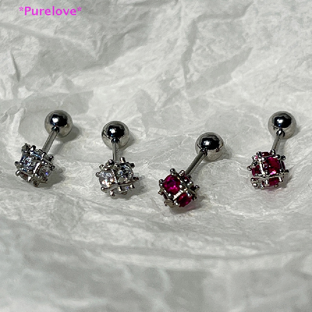 1 Đôi Khuyên Tai Đính Đá Zircon Thời Trang Cho Nữ Mới