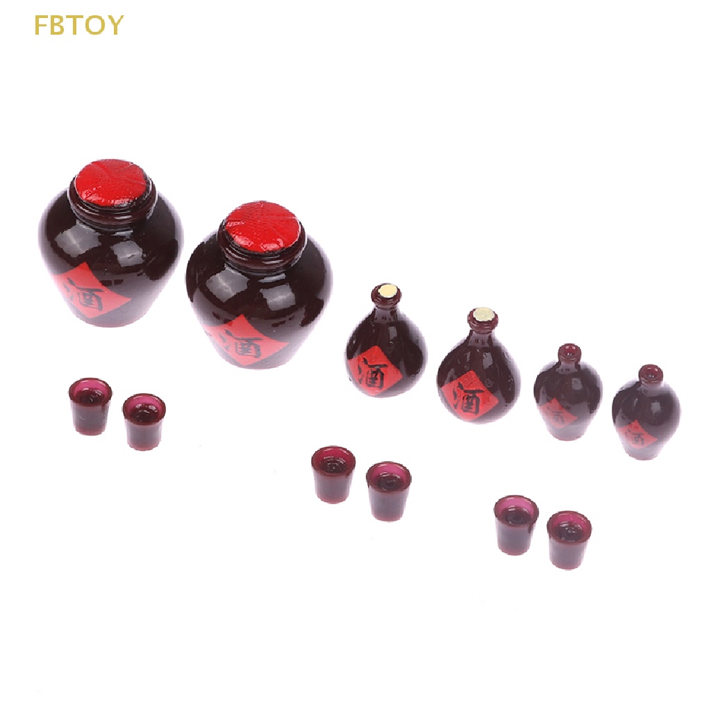 Set 4 Mô Hình Ly Rượu Mini Trang Trí Nhà Búp Bê