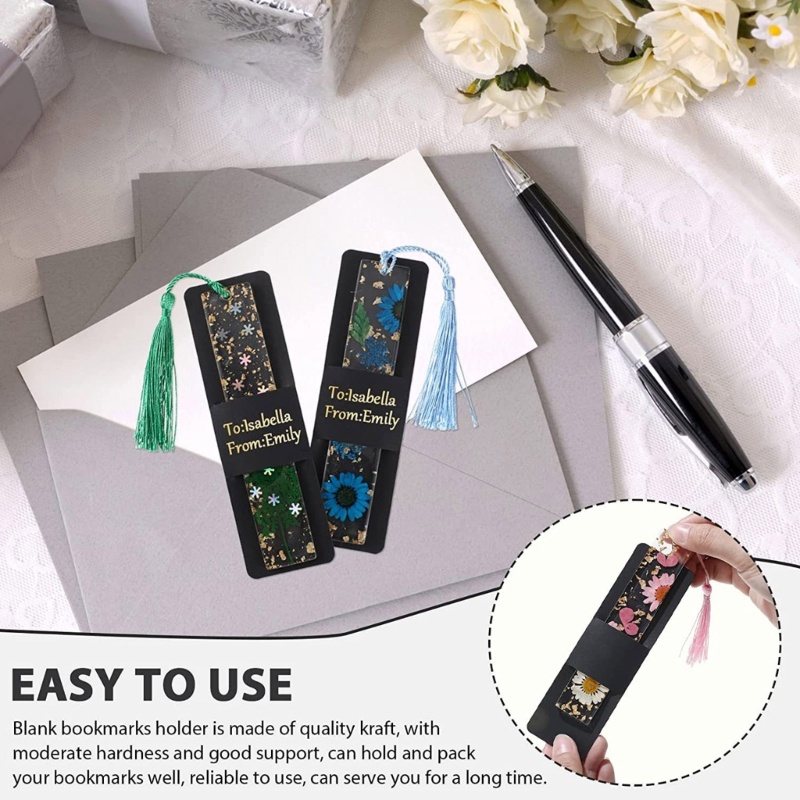 Set 50 Thẻ Đánh Dấu Trang Sách Bằng Nhựa 5.9X1.8Inch