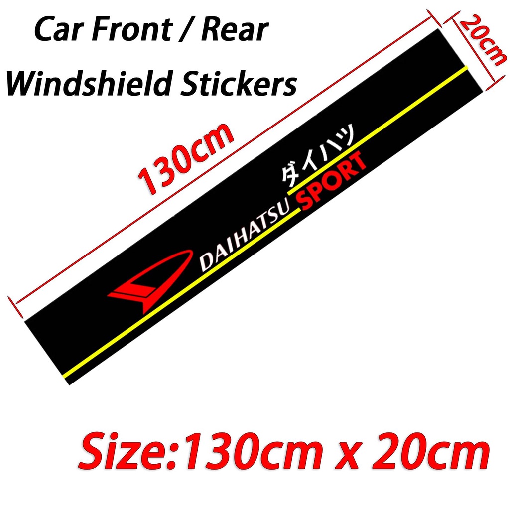 Miếng Dán Màu Đen Trang Trí Kính Chắn Gió Xe Hơi Daihatsu Terios Rocky Taruna Ayla Xenia Ceria Classy Taft Sigra