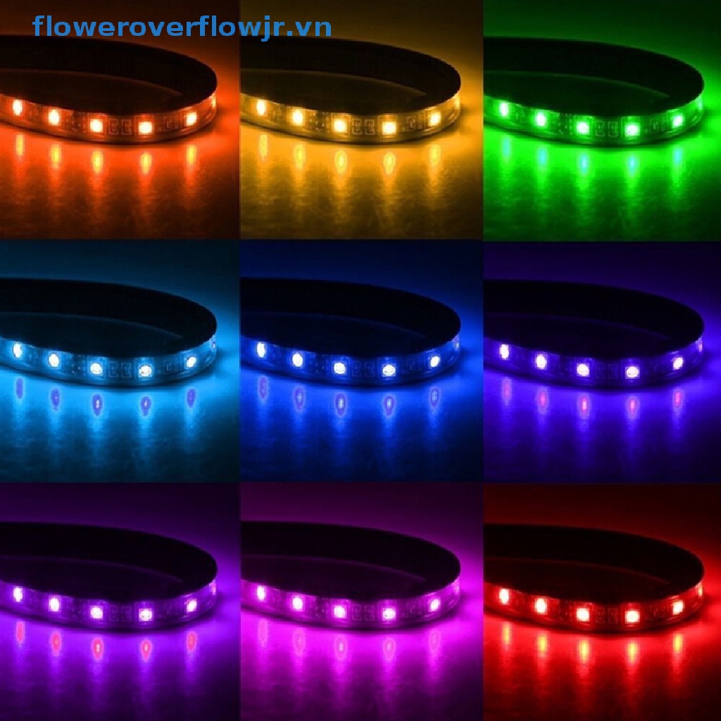 Dải Đèn Led FJR 4x 12LED RGB Trang Trí Nội Thất Xe Hơi Có Cổng Sạc USB