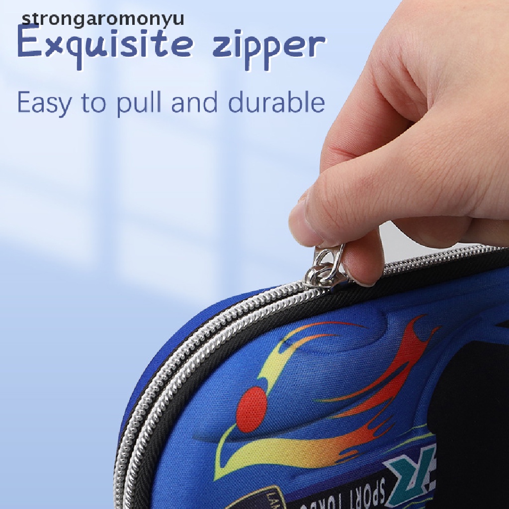 Túi Đựng Bút Bằng EVA Chống Nước Sức Chứa Lớn Họa Tiết Xe Đua 3D