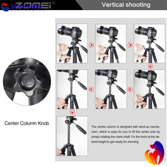 Giá Đỡ Ba Chân Bằng Nhôm Chuyên Nghiệp Zomei Q111 Cho Máy Ảnh Kỹ Thuật Số Dslr