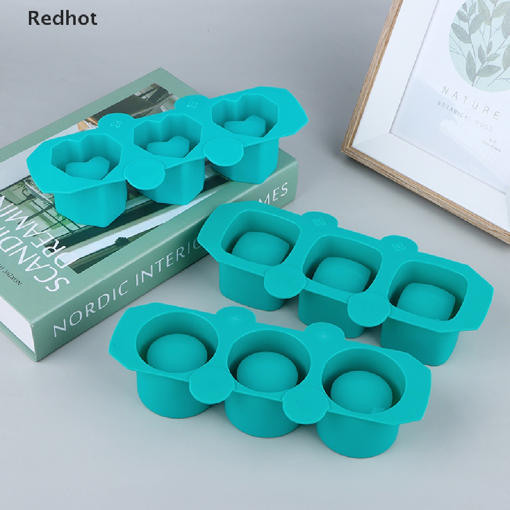 1 Khuôn Silicone Làm Chậu Hoa Tròn 3 Lỗ DIY