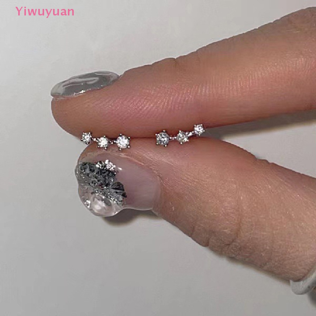 1 Đôi Khuyên Tai Đính Đá Zircon Hình Ngôi Sao Thời Trang Mới