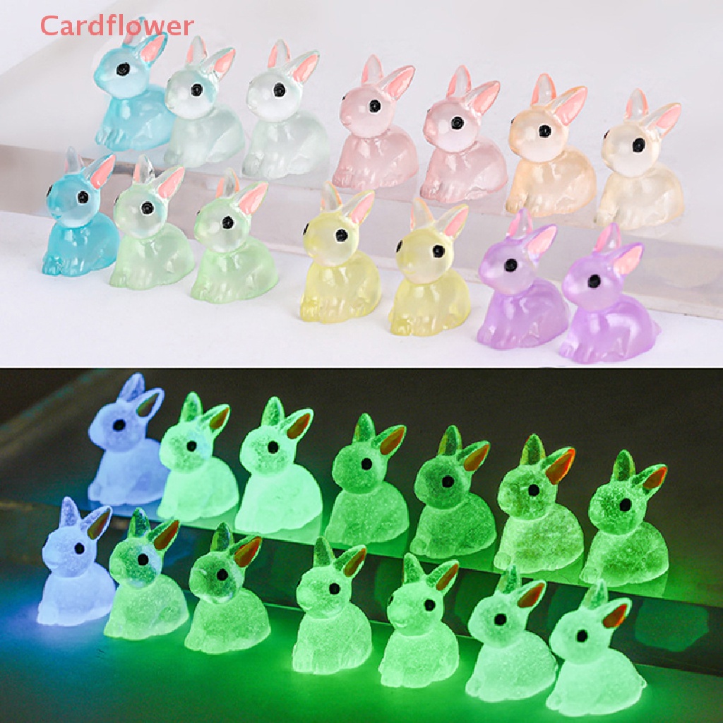 Bộ 5 Tượng Thỏ Mini Phát Quang Trang Trí Nhà Cửa Mới