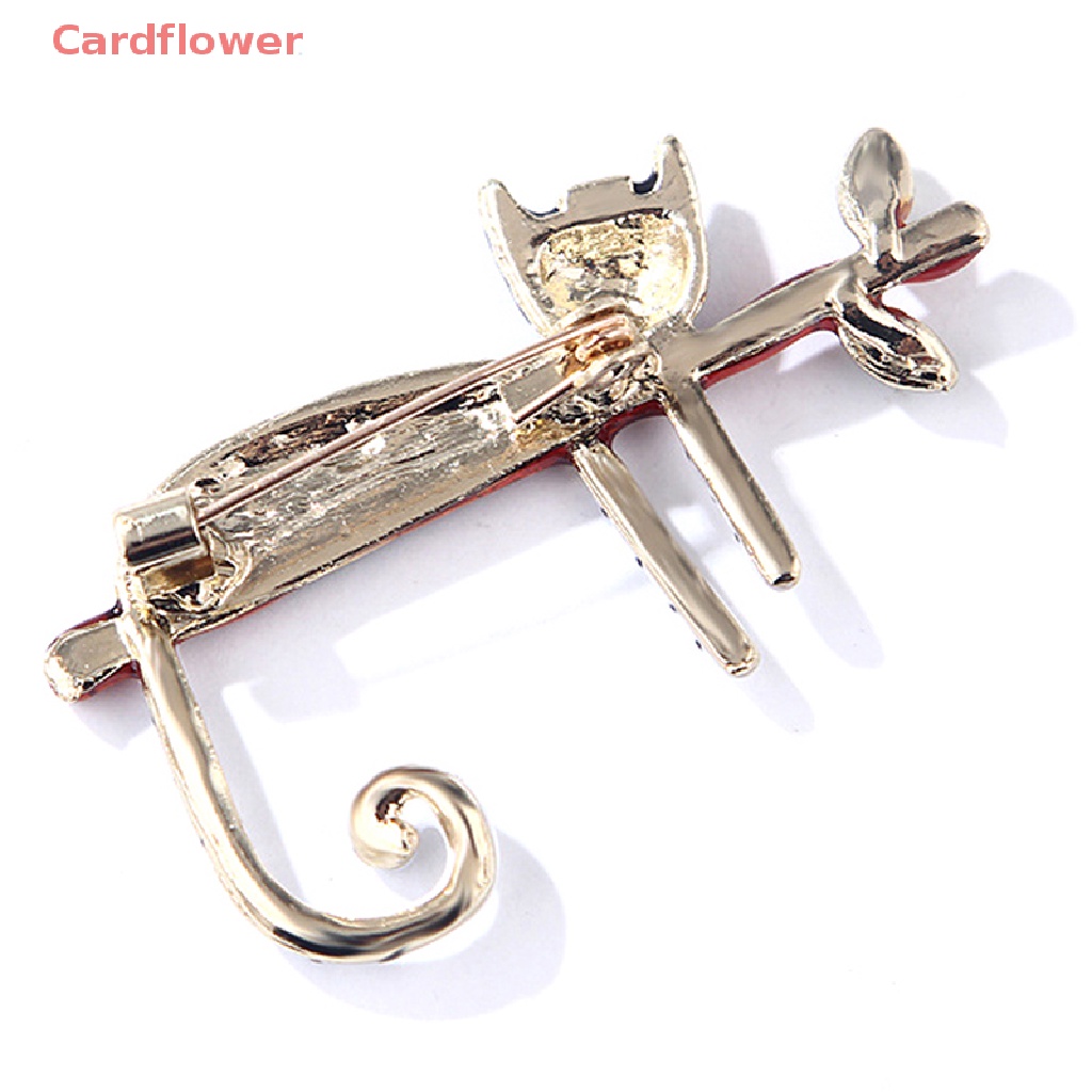 < Cardflower > Ghim Cài Áo Hình Chú Mèo Lười Trên Cây Tráng Men Phụ Kiện Thời Trang Dự Tiệc Mới Cho Nữ