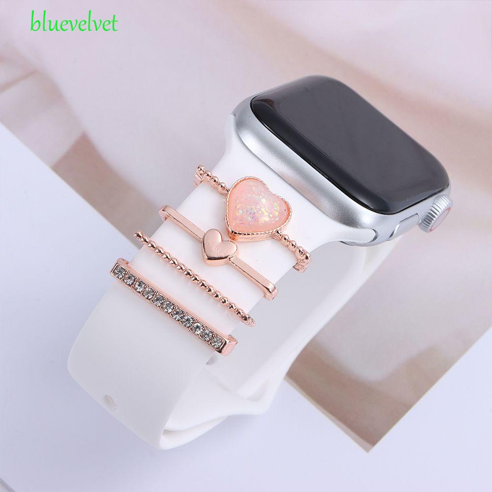 Bộ 4 Dây Đeo Đồng Hồ Trang Trí Hình Trái Tim Quyến Rũ
