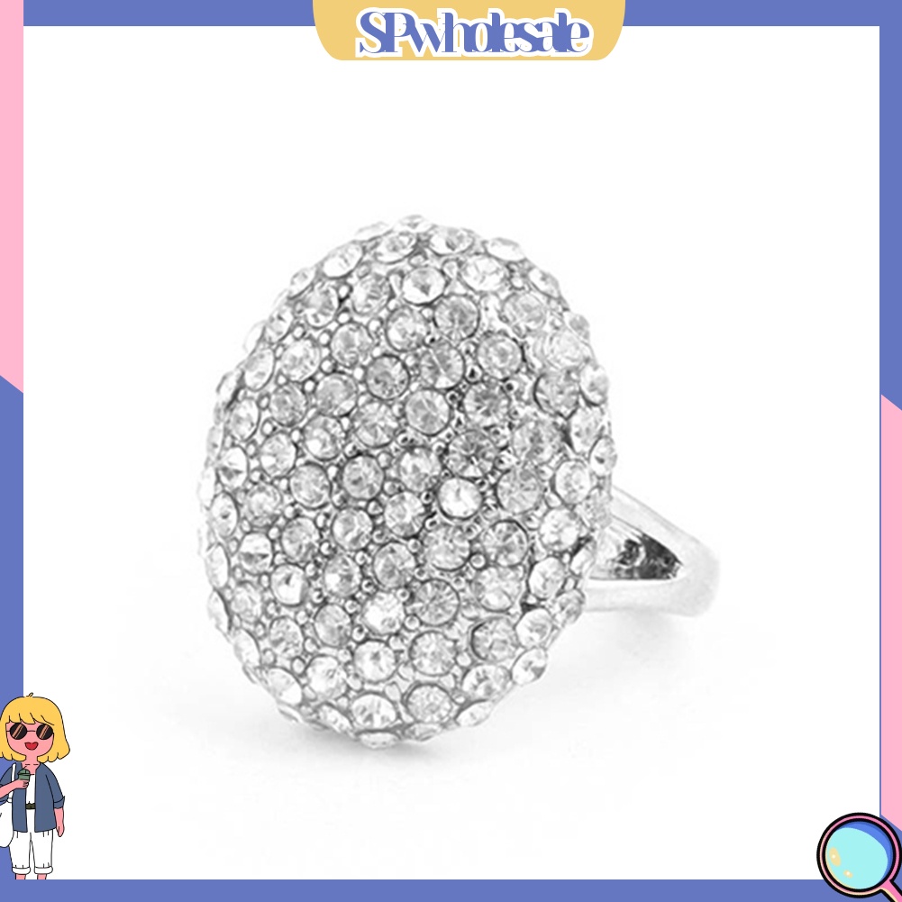 <SPwholesale> Nhẫn Cưới Đính Đá Sang Trọng Size 6-10