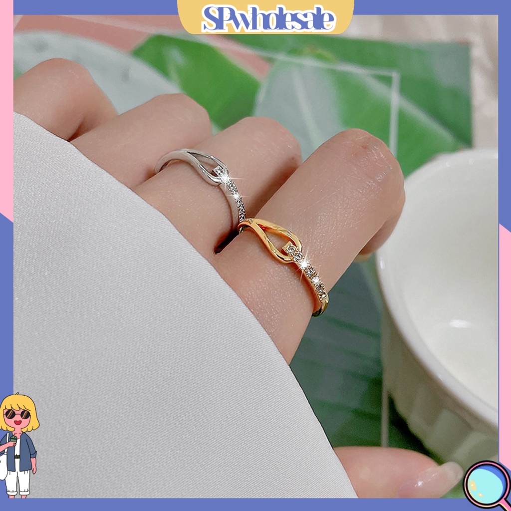 <SPwholesale> Nhẫn Đính Đá Lấp Lánh Phong Cách Nhật Hàn Cho Nữ