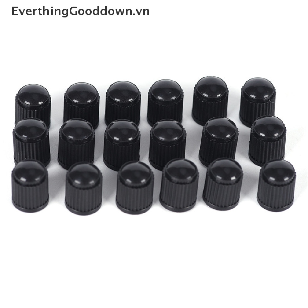Set 100 Nắp Van Bánh Xe Bằng Nhựa Màu Đen