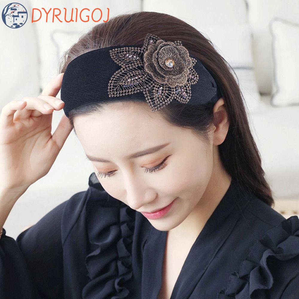 Băng Đô Cài Tóc Đính Hoa DYRUIDOJ Thời Trang Dành Cho Mẹ Rửa Mặt