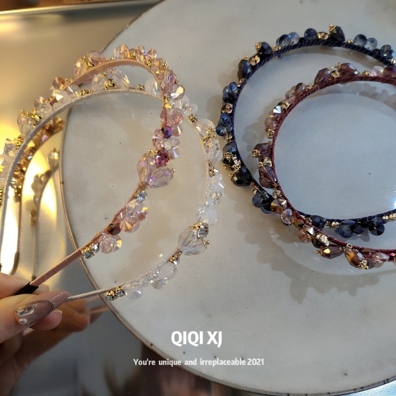 Kẹp Tóc Đính Đá Pha Lê Phong Cách Retro Hàn Quốc Cho Nữ