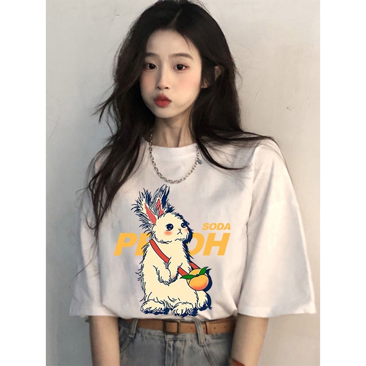 Áo Thun Tay Ngắn Dáng Rộng Chất Liệu Cotton Cao Cấp Thời Trang Mùa Hè Dành Cho Nữ