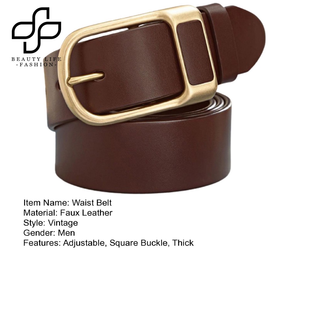 Dây Nịt Giả Da Phối Khóa Phong Cách Doanh Nhân Thời Trang Cho Nam