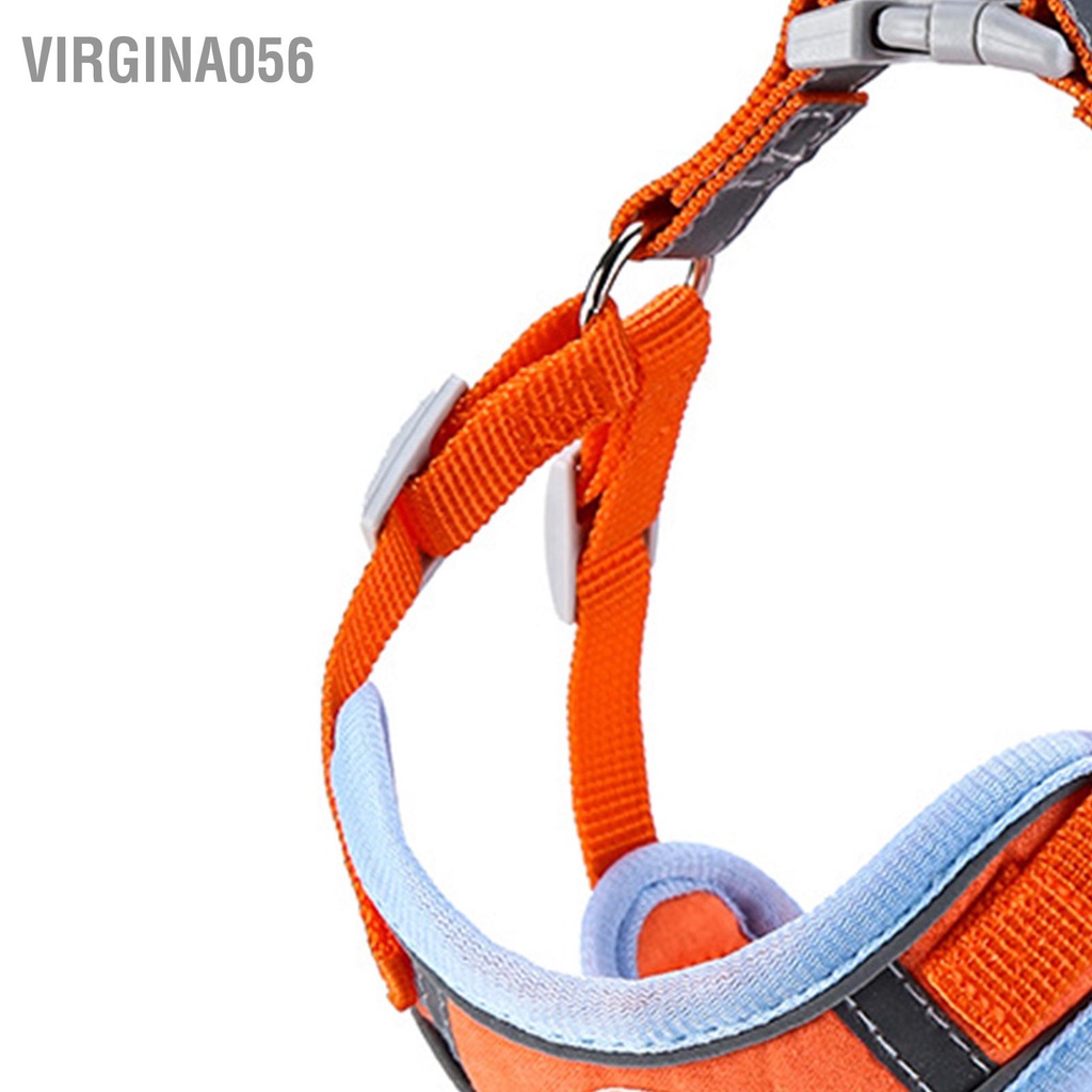 Virgina056 Dây Đai Thú Cưng Xích Phản Quang Sọc Thoáng Khí Thoải Mái Có Thể Điều Chỉnh Cho Chó Áo Bộ Ngoài Trời Đi Du Lịch