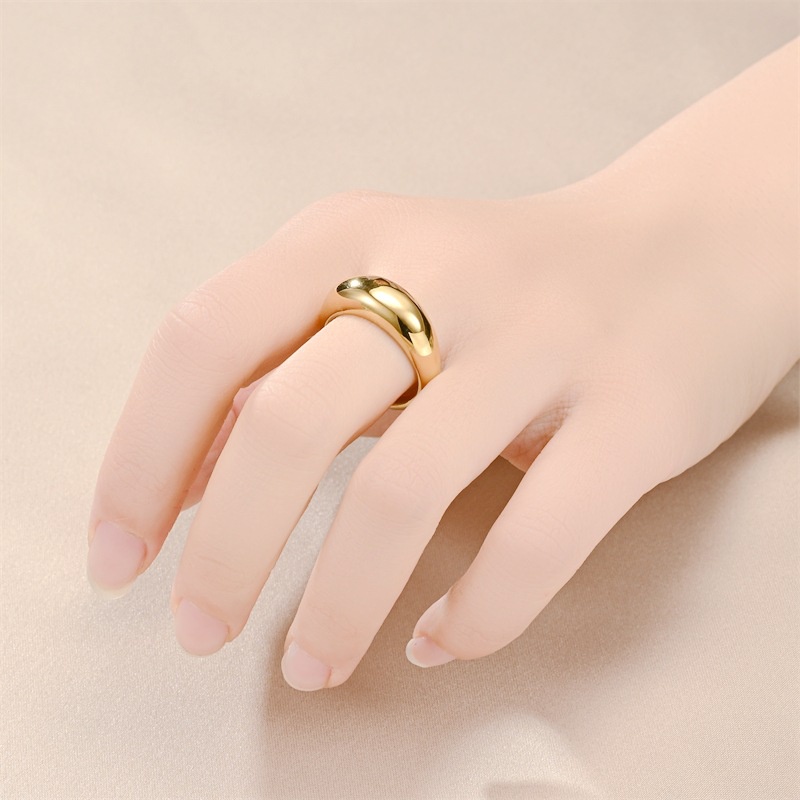 Nhẫn Thép Titan Không Gỉ Phong Cách arc Thời Trang Mới Cho Nữ