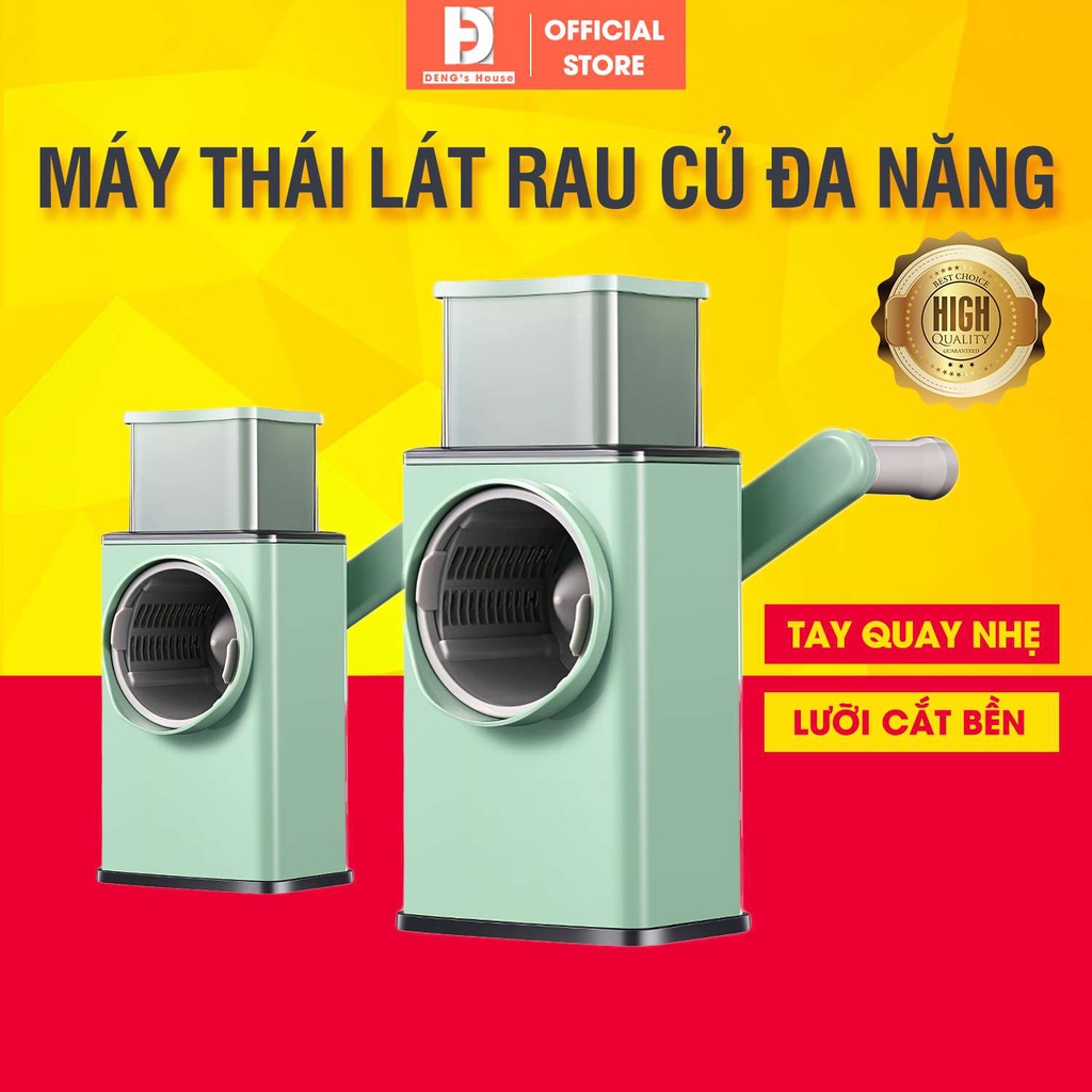 Máy thái lát rau củ đa năng kèm 6 lưỡi dao cắt - thái lát bào cắt củ quả, máy bào sợi rau củ