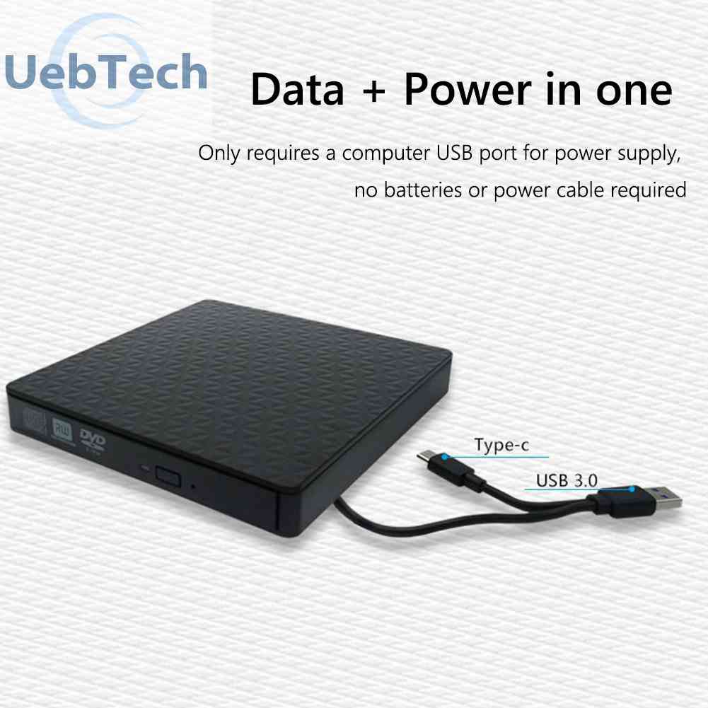 Ổ Đĩa Quang Ngoài 12.7mm USB Type-C DVD / CD-ROM Cho Laptop PC