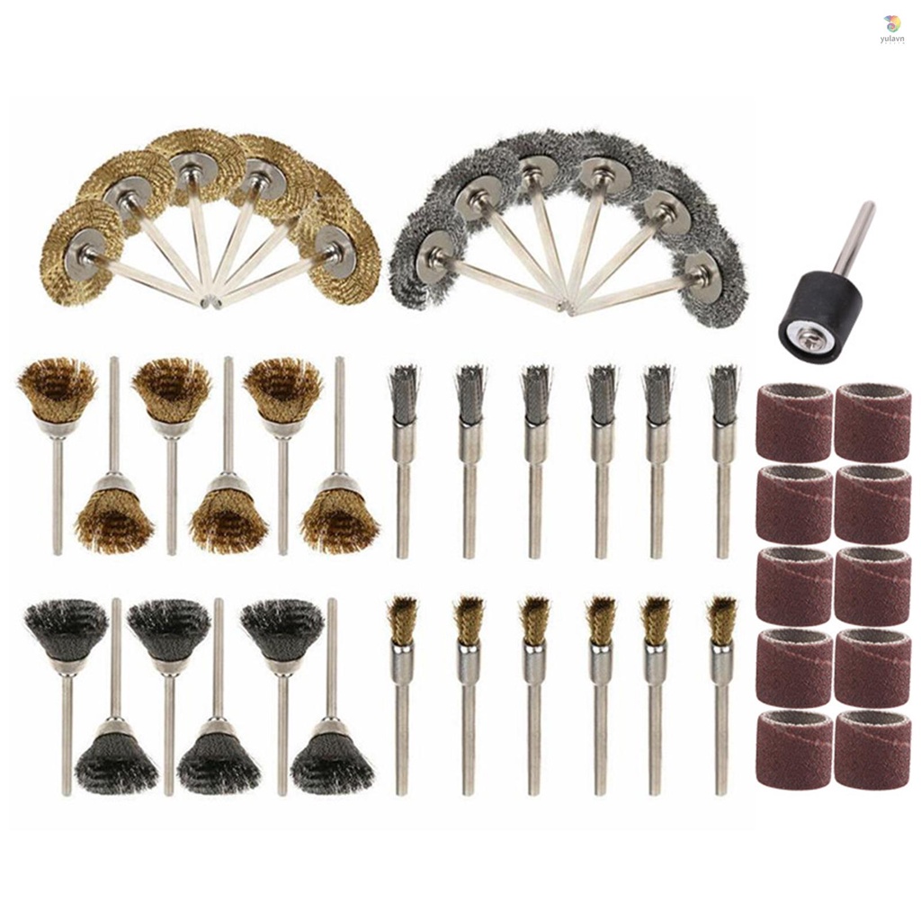 Set 47 Chổi Đánh Bóng Sợi Thép Đồng Thau Chất Lượng Cao