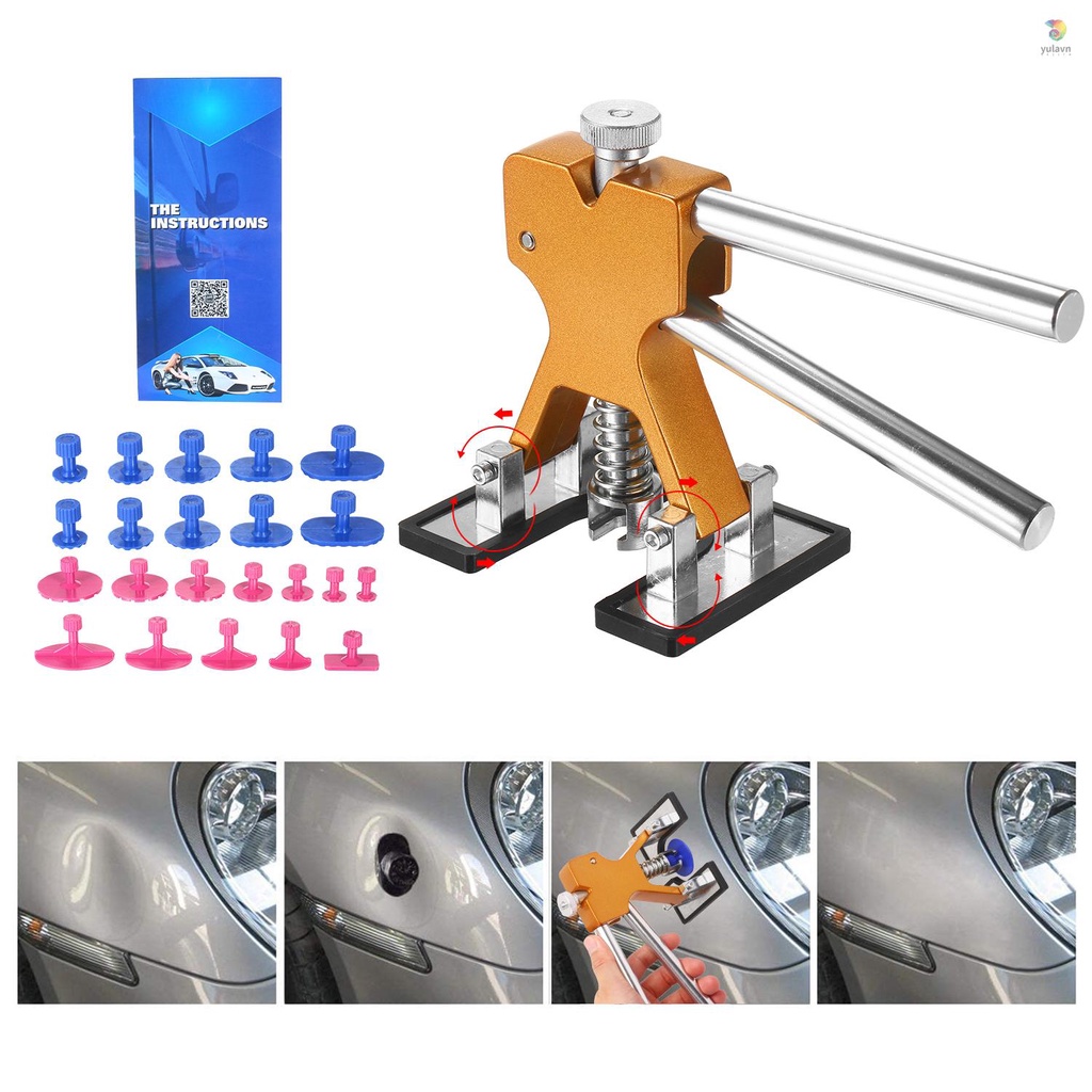 Bộ Dụng Cụ Phục Hồi Vết Lõm Xe Hơi Kèm 22 Đầu Tab Loại Bỏ Vết Lõm