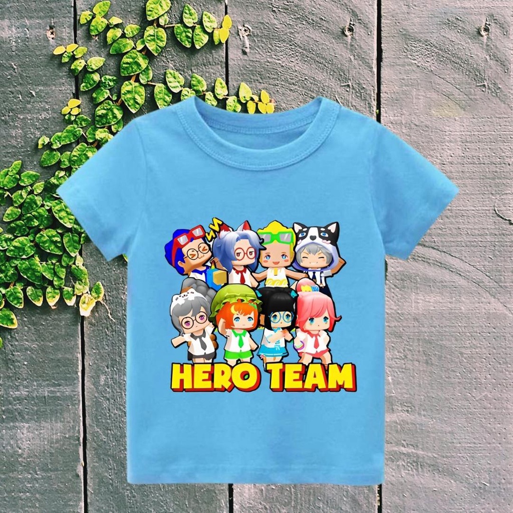 Áo phông trẻ em in hình 𝐇𝐄𝐑𝐎 𝐓𝐄𝐀𝐌 Áo cotton thoải mái