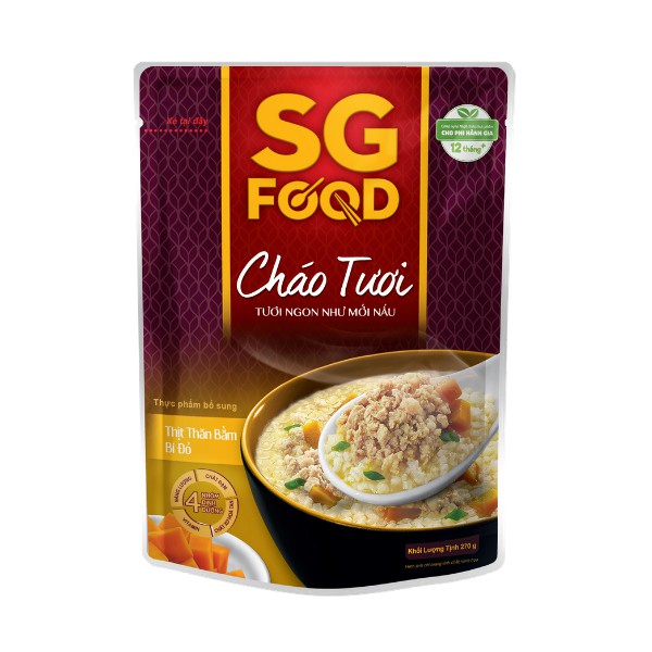 Lốc 51 - Combo 5 Cháo Tươi Sài Gòn Food 240G (Thịt Bằm, Sườn Non, Lươn, Cá Lóc, Cá Hồi)